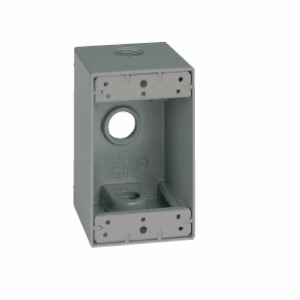 Sigma Electric Electrical Box, Outlet Box, 1 Gang, Die Cast Metal, Rectangular 14256